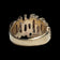 10K Yellow Gold Brutalist Geometric Abstract Ring Size 5