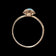 14K Rose Gold Victorian Era Turquoise & Seed Pearl Marquise Ring Size 8 1/4