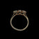 10K Yellow Gold Three Opal Row Ring Size 7