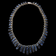Vintage Mexico 950 Silver Sodalite Necklace, Ring, and Bracelet Set - Ring Size 10