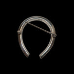 Antique Sterling Horseshoe Brooch with Paste Stones