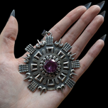 Sterling Silver Los Ballesteros Taxco Purple Sapphire Mexican Necklace Pendant