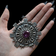 Sterling Silver Los Ballesteros Taxco Purple Sapphire Mexican Necklace Pendant