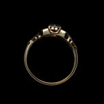 18K Yellow Gold Art Deco Diamond Engagement Ring Size 8