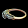 14K Yellow Gold Scroll Work Diamond Ring Antique Vintage