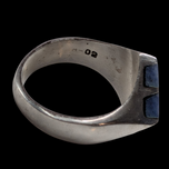 Vintage Mexico 950 Silver Sodalite Necklace, Ring, and Bracelet Set - Ring Size 10
