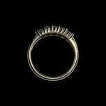 14K White & Yellow Gold Double Row Tension / Bar Set Diamond Band Size 6 1/2