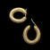 14K Yellow Gold Chunky Textured Hoop Earrings with Line Etching