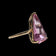 10K Yellow Gold Triangle Cut Synthetic Pink Sapphire Ring Size 6