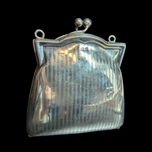 Antique William H Haseler Sterling Coin Purse / Hand Clutch with Loops & Ball Clasp 1919