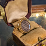 Antique Victorian Rolled Gold Human Hair Mourning Brooch Pin