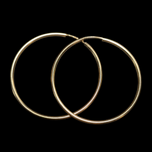 Extra Large 10K Yellow Gold Hoop Earrings Pierced