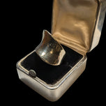 10K Yellow Gold Modern Abstract Wave Ring Size 7