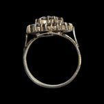 Antique .900 Silver Bohemian Garnet Cluster Ring Size 6