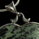 Ruby Zoisite (Anyolite) Turtle on Heart Leaf Necklace Sterling