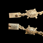 Vintage Sterling Silver Turtle Link Bracelet Mexico