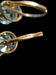 10K Yellow Gold Blue Topaz Lever Back Earrings