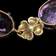 Antique Edwardian / Art Nouveau 10K/14K Yellow Gold Filigree Flower Necklace with Seed Pearls and Amethyst