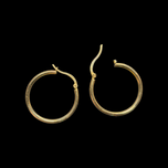 10K Yellow Gold Classic Hoops 1"