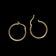 10K Yellow Gold Classic Hoops 1"