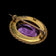 Victorian 14K Gold Natural Amethyst & Seed Pearl Brooch / Pendant