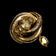 Antique 9K Gold & Citrine Victorian Era Love Knot Brooch