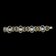 800 Silver Art Deco Filigree Bracelet With Blue Glass