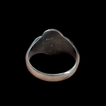 Men's 10K Gold and Sterling Engraved Monogram Ring Size 12.5