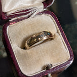 10K Yellow Gold and Diamond Etched Estate Ring / Band Size 5 3/4