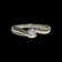 14K White Gold Diamond Bypass / Channel Set Ring Size 7 1/4