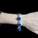 Lapis Lazuli Chain Bracelet set in Sterling Silver