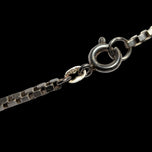 Sterling Silver Cube Link Chain Necklace with Silver Spheres