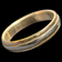 14K Yellow & White Gold Bevel / Etched Band Size 6.5