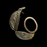 Antique 10K Yellow Gold Antique Victorian Repoussé Locket / Charm / Coin Holder