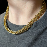 1980's Gold Tone Christian Dior Chain Link Necklace
