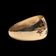 14K Yellow Gold Ruby Starburst Cluster Thick Band Ring Size 7 3/4