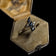 10K Two Tone Diamond & Sapphire Waterfall Bypass Ring Size 7 1/4