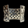 Sterling Silver Basket Weave / Lattice Cuff Bracelet