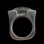 Sterling Silver Large Rutilated Quartz Green Statement Ring Size 6