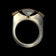T. Plodowski Sterling Silver, 14K Gold & CZ Tension Set Bypass Solitaire Ring Size 7 1/2