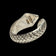 Mexico Sterling Silver Stamped Snake Ring Size 9 1/4