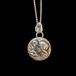 Sterling Silver & Moonstone Art Nouveau Necklace