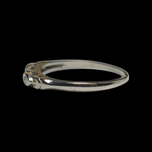 Vintage 18K White Gold & Diamond Row Ring Size 5 1/4