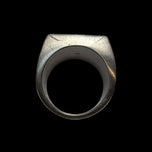 Diesel "Only the Brave" Stamped Silver Designer Signet Ring Size 8 1/4