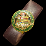 Vintage Canadian Coat of Arms Enamel & Brass Brooch