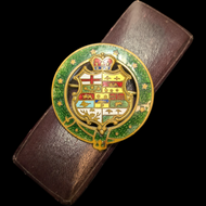 Vintage Canadian Coat of Arms Enamel & Brass Brooch