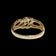 14K Yellow Gold Figure 8 / Infinity Band Emerald Ring Size 4 3/4