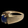 10K Yellow Gold Star Sapphire Etched Band Size 10 1/4