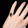 10K Yellow Gold & Marquise Cut Hematite / Black Alaskan Diamond Ring Size 4 1/2