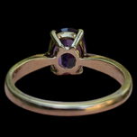 10K Yellow Gold Vintage Amethyst Solitaire Ring